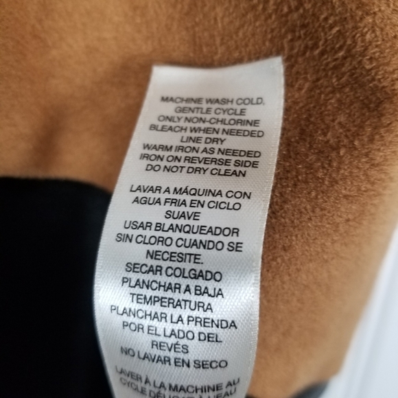 Chicos NWT Pieced Short Dress Sleeveless Color Block Faux Suede Brown Size 0 S/4 - Picture 5 of 14